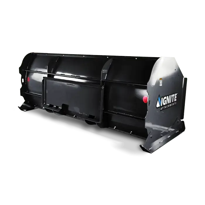 IGNITE 96" COMMERCIAL SNOW PUSHER WITH RUBBER EDGE AND PULL BACK BLADE MUNICIPLE