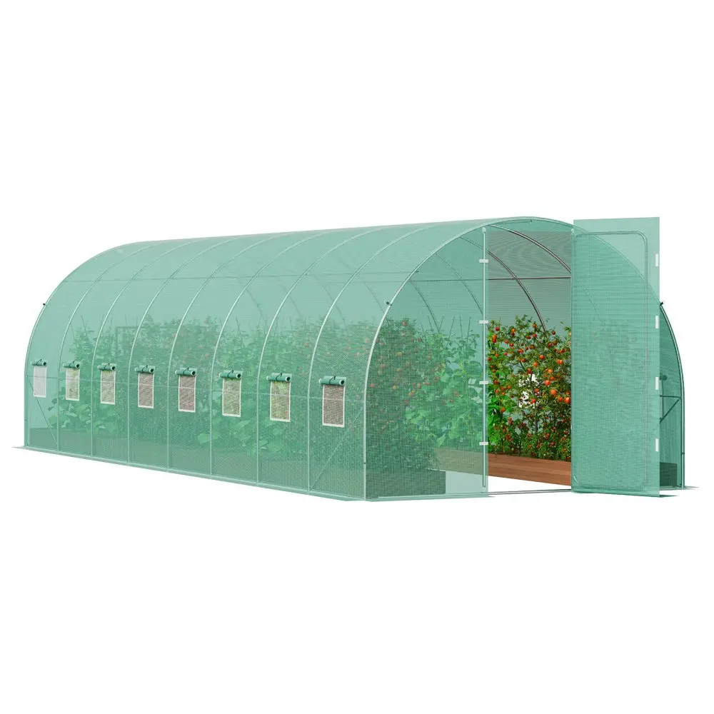GREENHOUSE WALK-IN TUNNEL 27.4x9.5x7.4 ft Hoop House