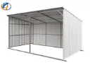 KJ GALVANIZED STEEL 12' X 25' ANIMAL RUN-N SHED 