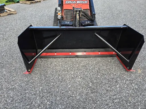 E&T MINI SKID STEER SNOW PUSHER 60" (DINGO MNT) WITH POLY BACK DRAG FEATURE 