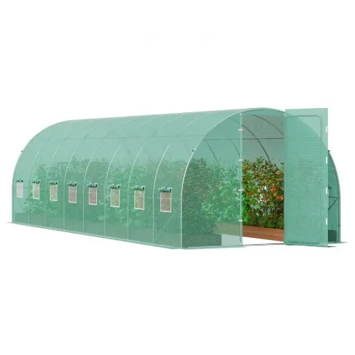 GREENHOUSE WALK-IN TUNNEL 27.4x9.5x7.4 ft Hoop House
